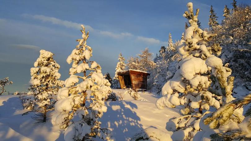 Olavsbu i vinterdrakt