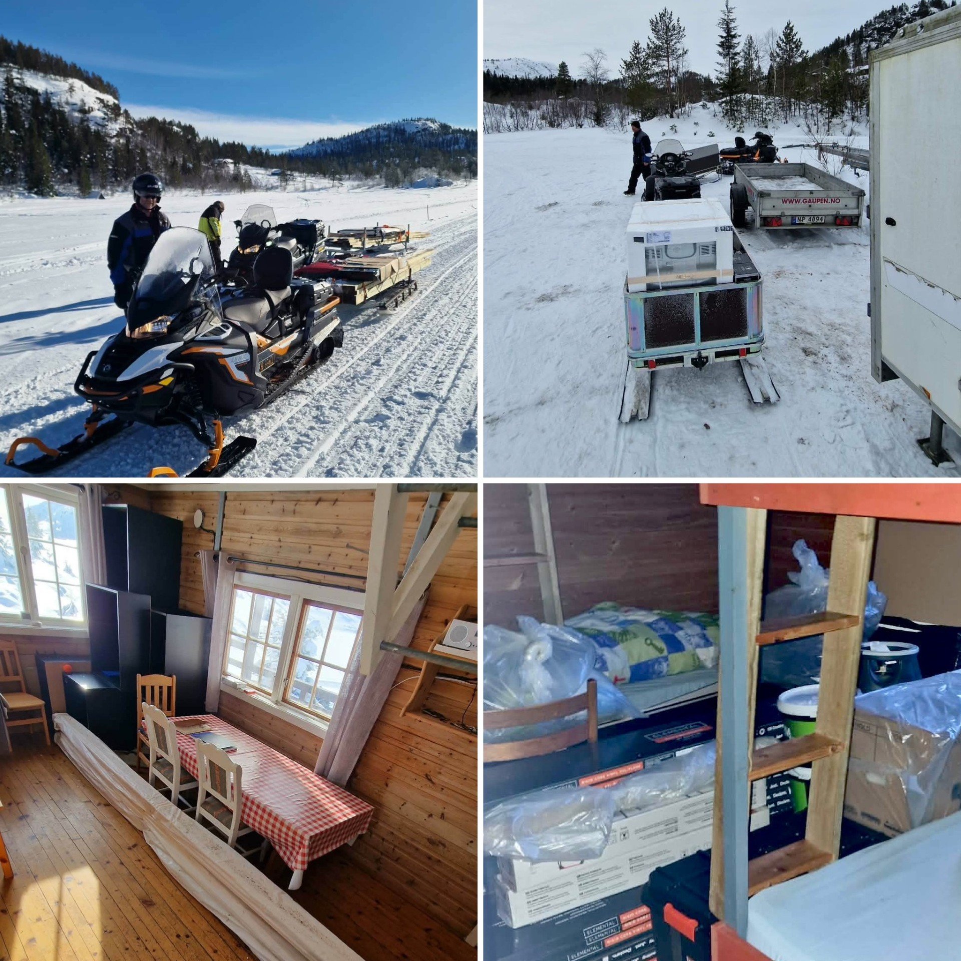 materialfrakt til nutevasshytta