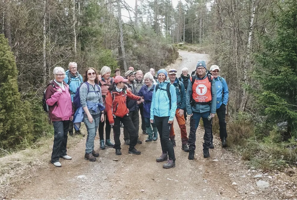 Gruppa Spontan hverdagstur på tur. Foto.