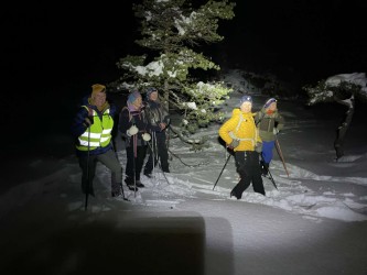 Turf&oslash;lget i puddersn&oslash;. Foto: H&aring;vard Johansen