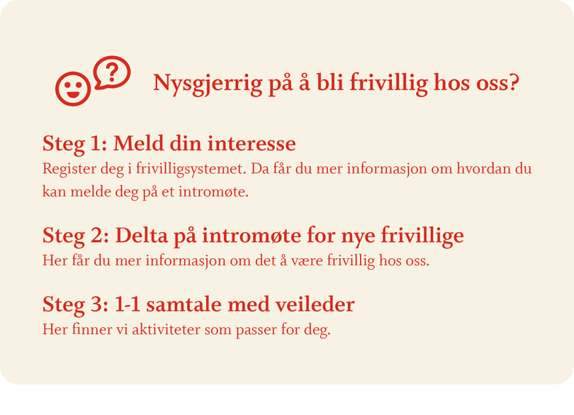 Slik blir du frivillig, steg for steg