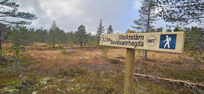 Skilt til utsiktstårnet.