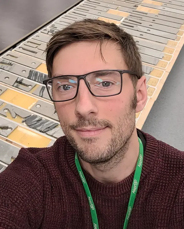 Bildet viser geologen Gijs Henstra