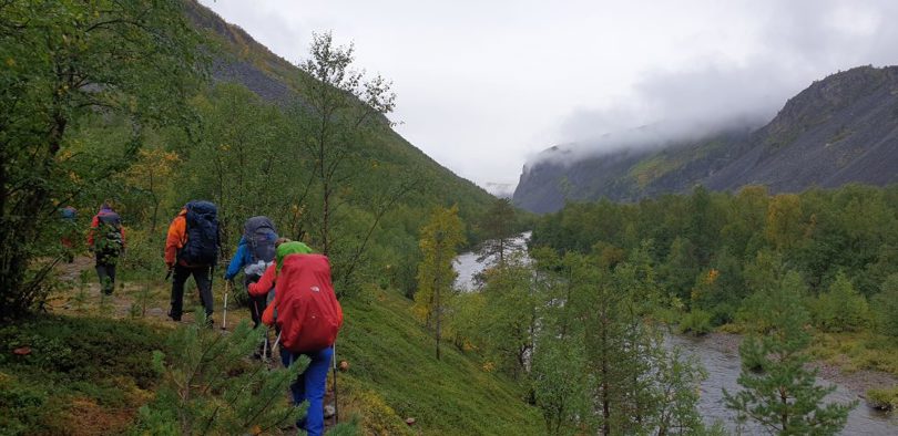 På tur ned Reisadalen