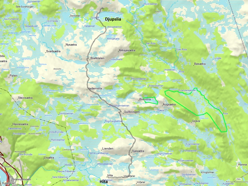 Kart fjellmarsj 2025