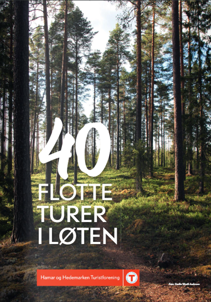 Forsiden til 40 flotte turer i Løten.