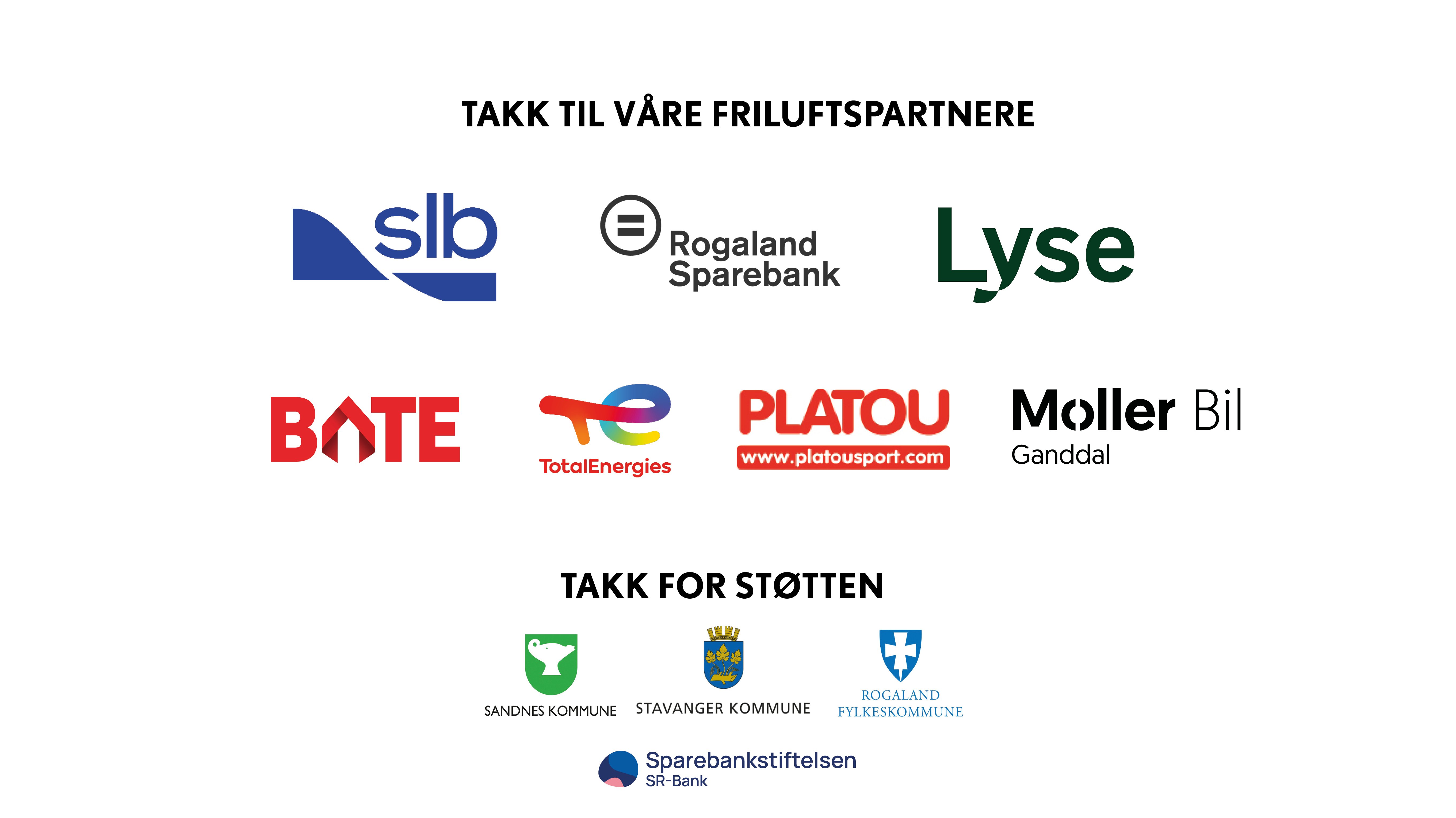 Logoer av friluftspartnere p&aring; Lyktene bak Dalsnuten