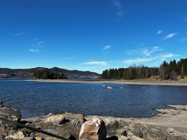Mjøsa med lav vannstand