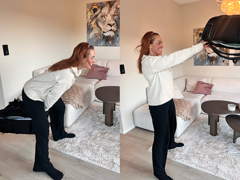 person som viser sekkesving