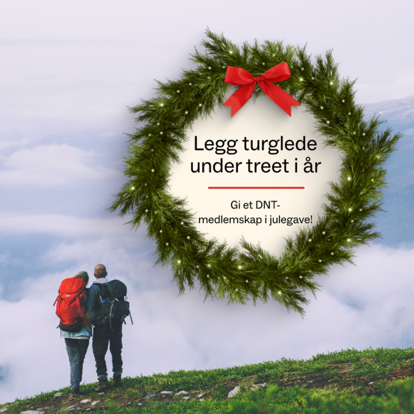 Legg turglede under treet i år. Gi et DNT-medlemskap i julegave!