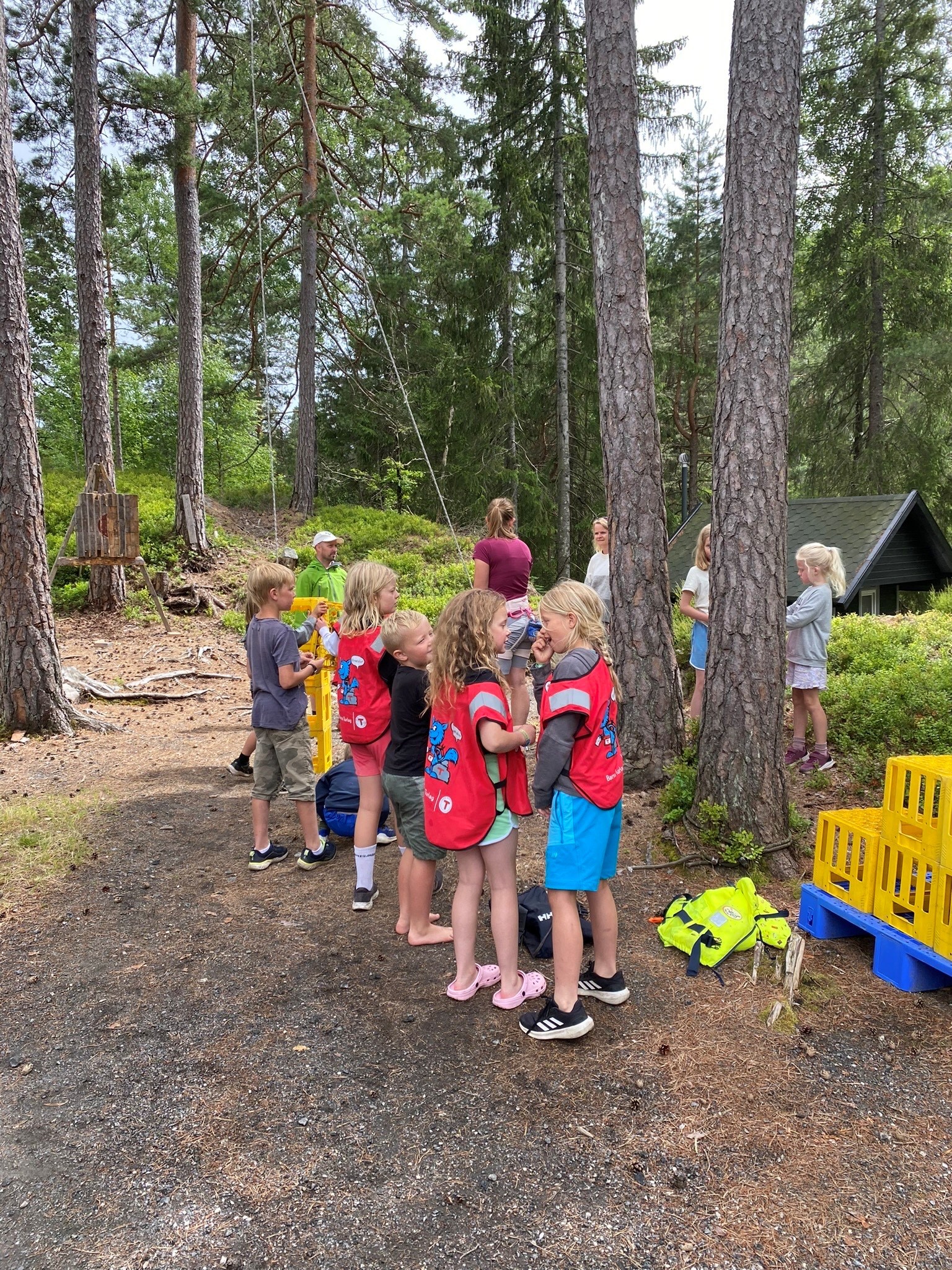 Fra gøy overnattingstur på Camp Skarvann i Risør 29 - 30. juni - DNT