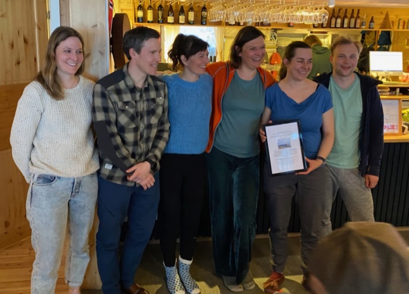 Stolte representanter fra TTF etter utdelingen av Fjellsportprisen