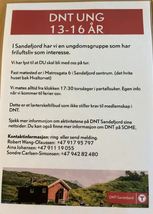 Plakat som viser tilbudet.