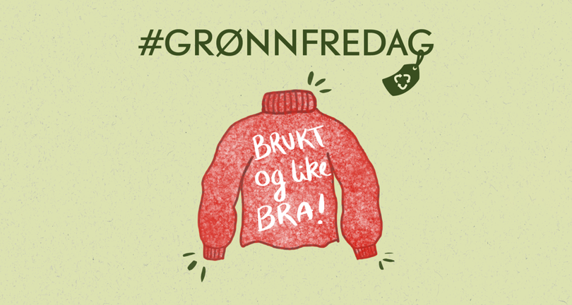 Grønn fredag-logo. Brukt og like bra!