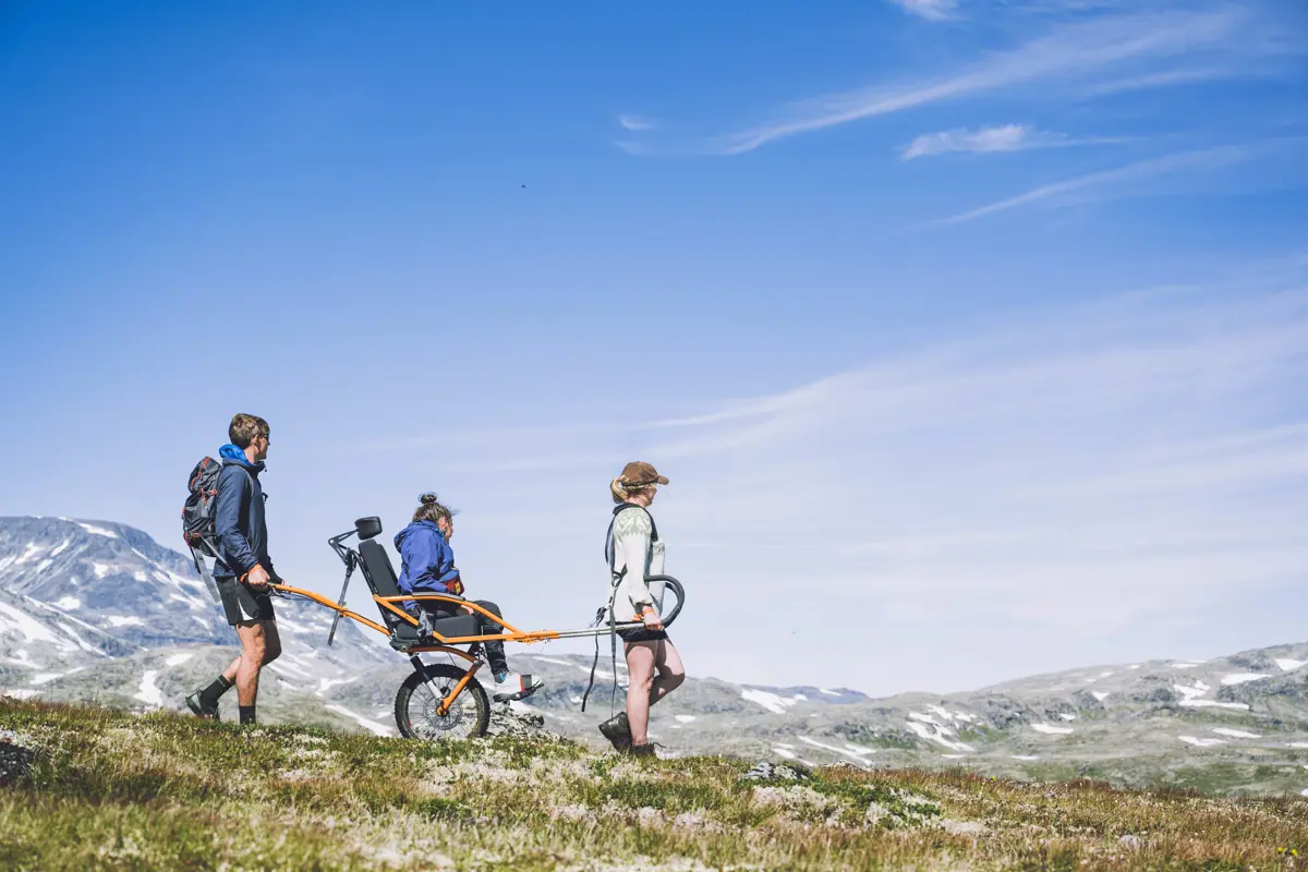 Turvogn for bevegelseshemmede i bruk i fjellet.