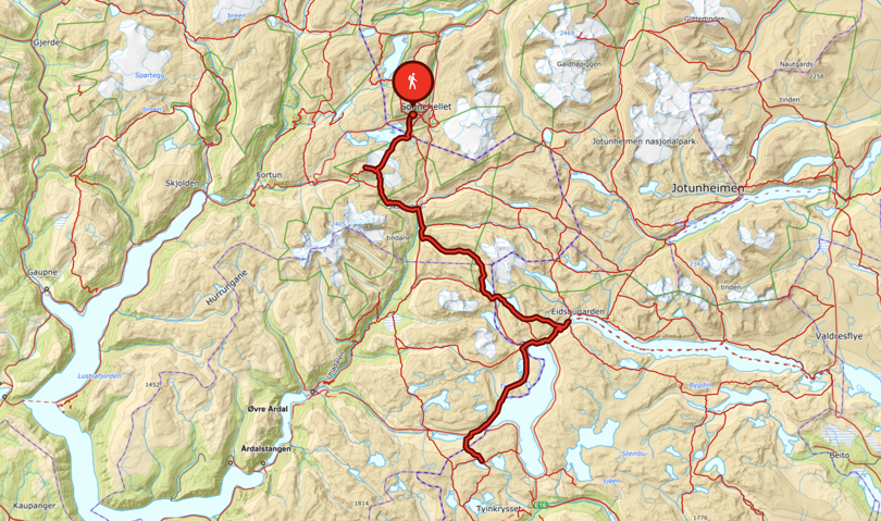 Map over the MASSIV route
