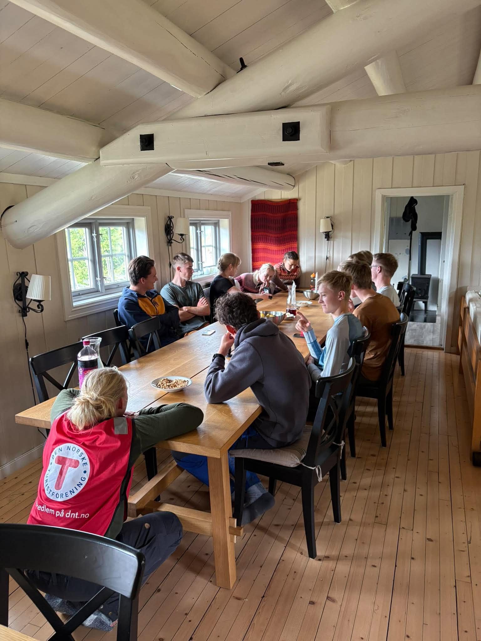 Inne på hytta