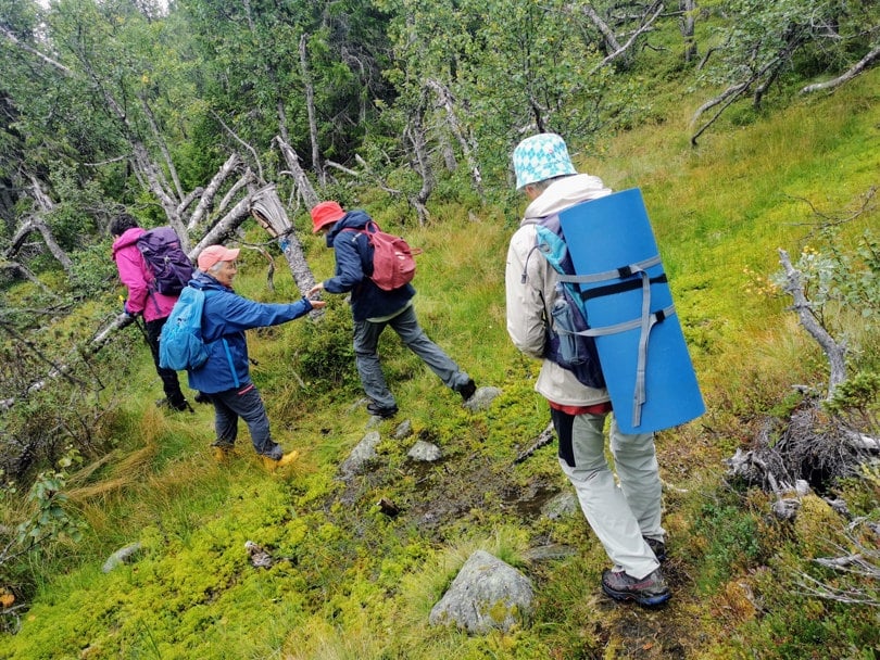 Onsdagsgruppa på tur.