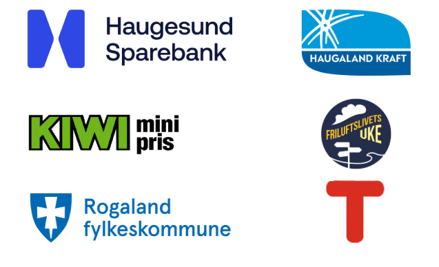 Logoer til sponsorer av Friluftslivets dag og Kom deg ut-dagen i Haugesund 2025