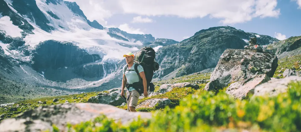 Andre uken av minutt for minutt gikk fem dager gjennom Jotunheimen. Bildet er fra turen fra Fannaråkhytta og ned til frodige Skogadalsbøen.