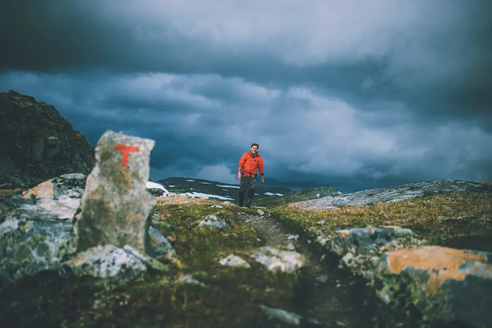 Andre uken av minutt for minutt gikk fem dager gjennom Jotunheimen. Bildet er fra første etappe fra Bøvertun til Sognefjellshytta.