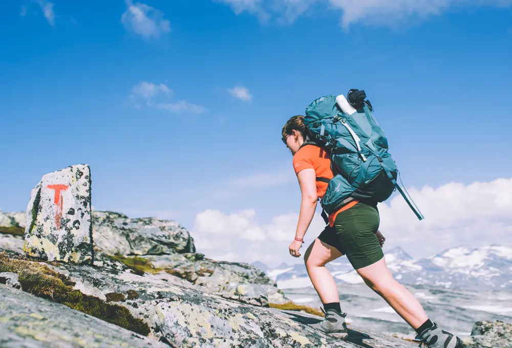 Andre uken av minutt for minutt gikk fem dager gjennom Jotunheimen. Bildet er fra andre etappe fra Sognefjellshytta til Fannaråkhytta.
