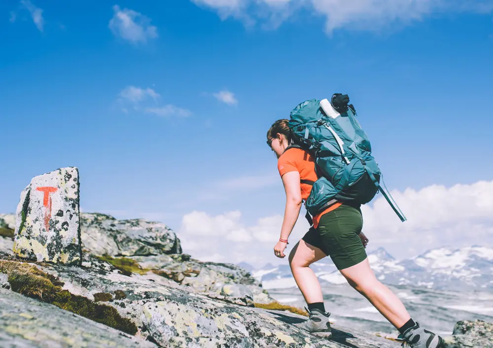 Andre uken av minutt for minutt gikk fem dager gjennom Jotunheimen. Bildet er fra andre etappe fra Sognefjellshytta til Fannaråkhytta.