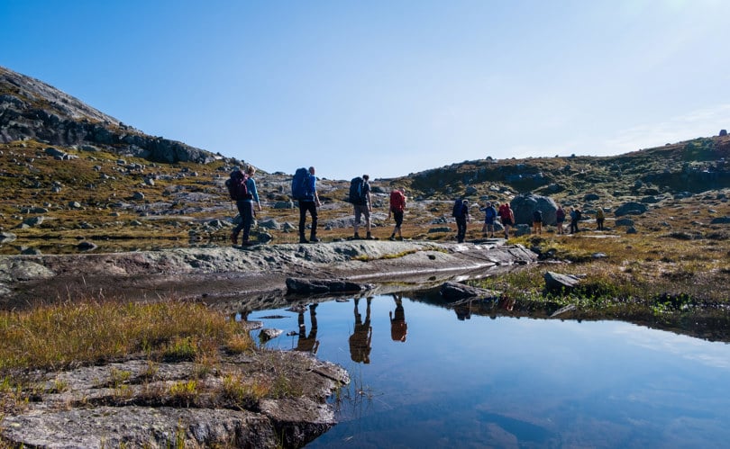 Vann og fjellandskap