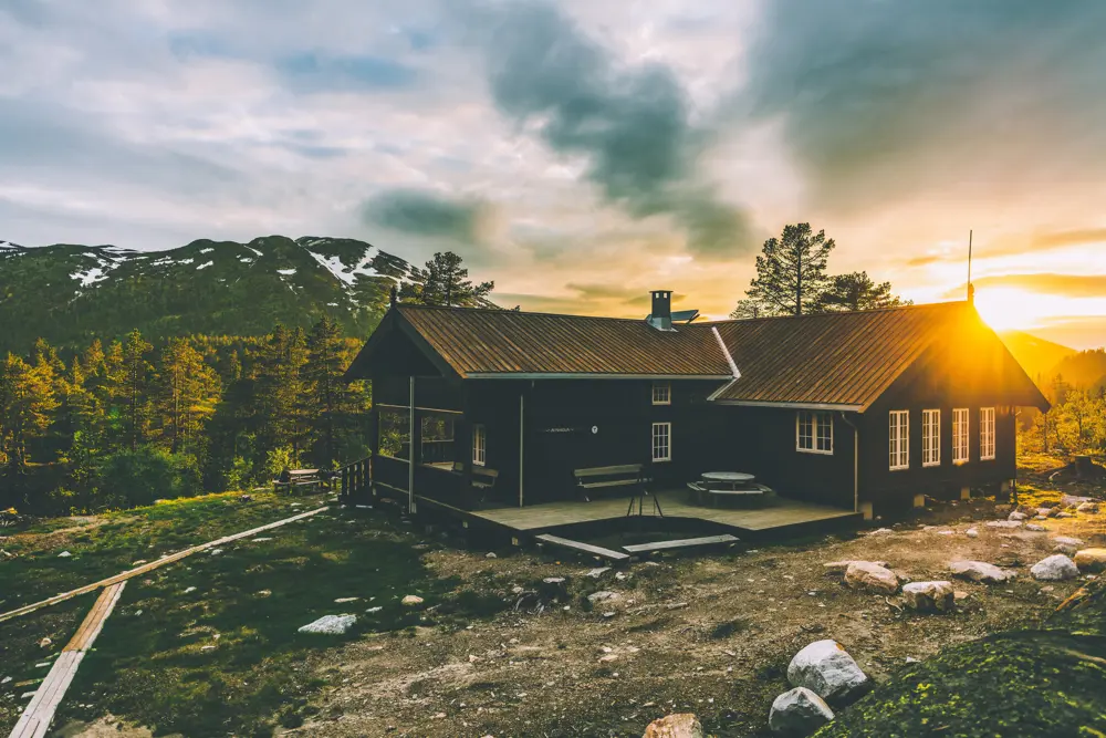 Himingsjå Turisthytte på Lifjell i Telemark.