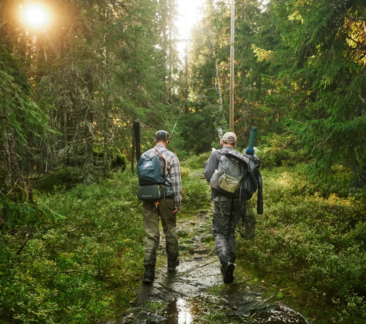 Fisketur med vennegjeng til Katnosdammen, Nordmarka.