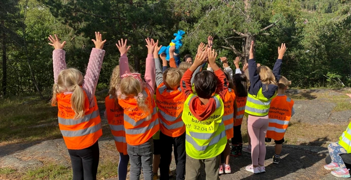 Turbotråkk i Nordbylunden barnehage i Drammen august 2022-