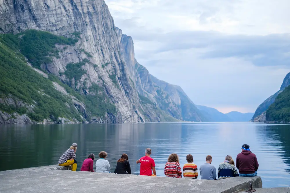 Bilder fra tur med Klart det går og Smiå til Lysefjorden turisthytte sommeren 2021.