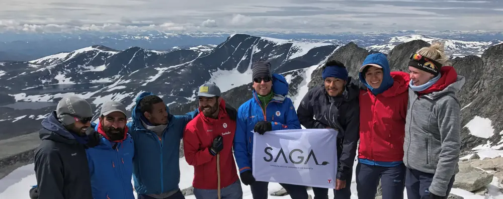 SAGA-gjengen når målet Snøhetta 7 juli 2017.