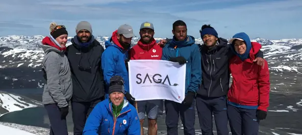 SAGA-gjengen når målet Snøhetta 7 juli 2017.