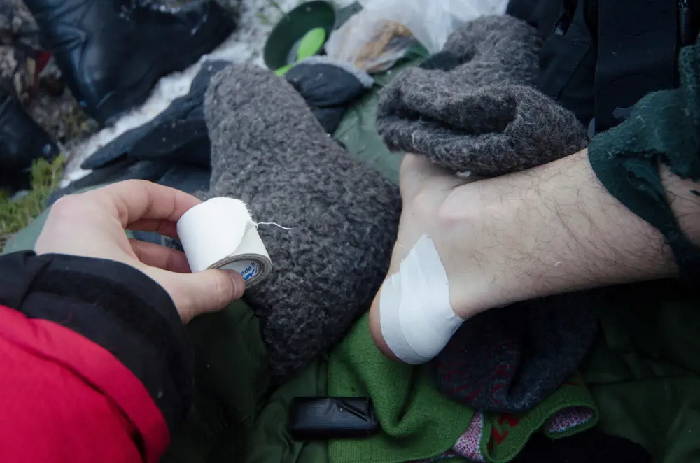 Vintertur i Trillemarka. Sov under åpne himmel og i telt. Temperatur ned i - 20 grader. 