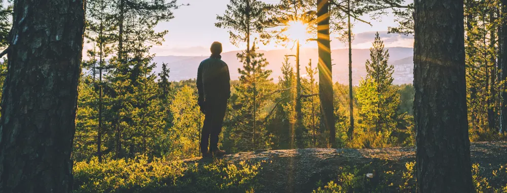 To kanoer på en innsjø i Oslomarka