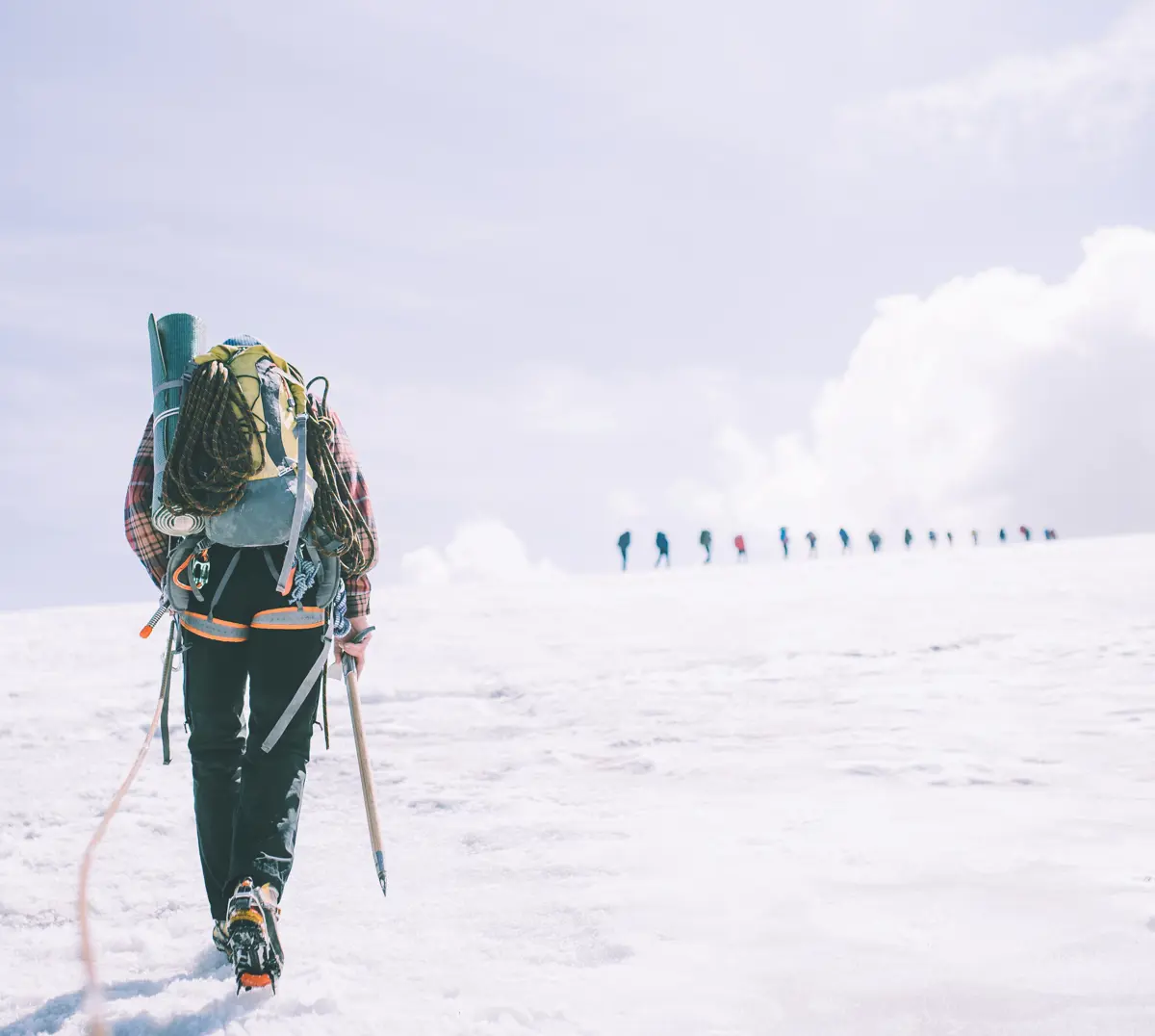 Turist på isbre