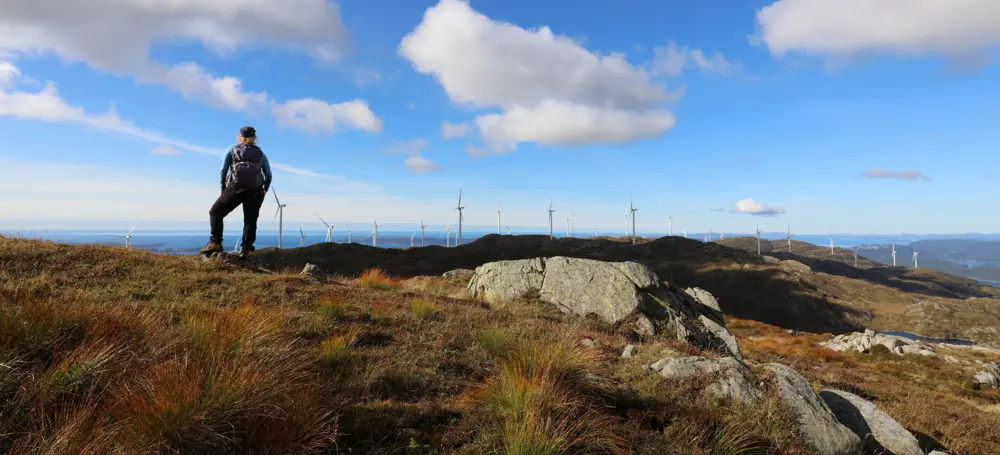 Personaltur Stord, rundtur Midtfjellet og vindturbinparken.