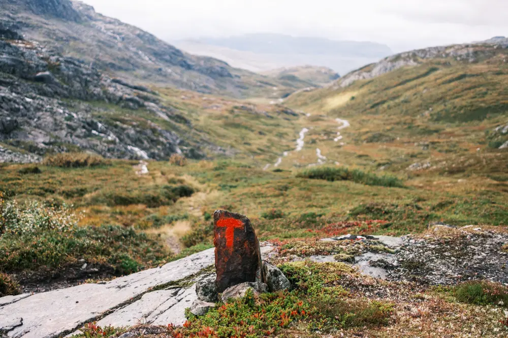 Bilder fra stien mellom Bleskestadmoen og Jonstølen i Suldalsheiene. Høstfarger, høst, støl, seter, Ryfylke. Rød T.