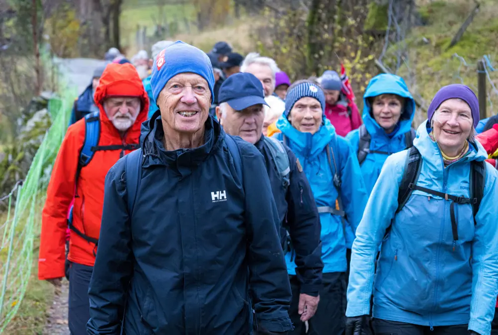 Tur med Seniorgruppen i Bergen til Tellevikfjellet i Åsane, 1. november 2021.