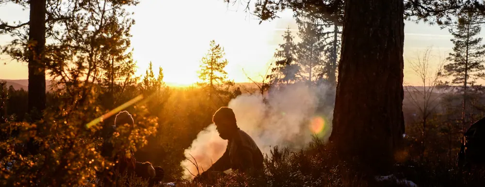 på en tredagerstur med Narve Nikolai Opsahl i Krokskogen.