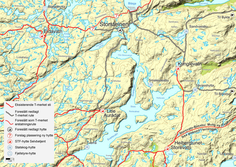 Kart over Storsteinen-området