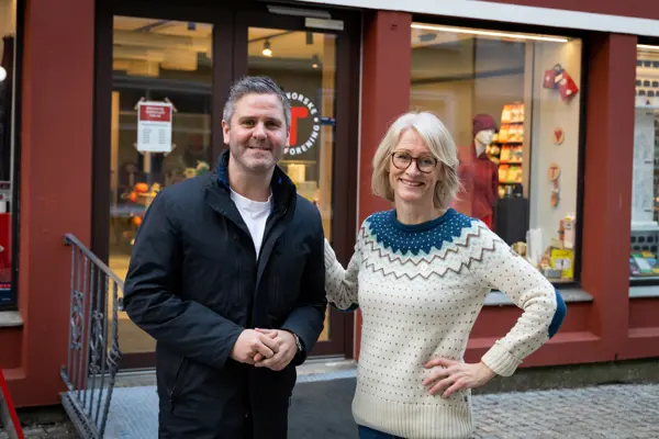 Finansbyråd i Bergen Eivind Nævdal-Bolstad på besøk hos Turlaget, 8. januar 2024.