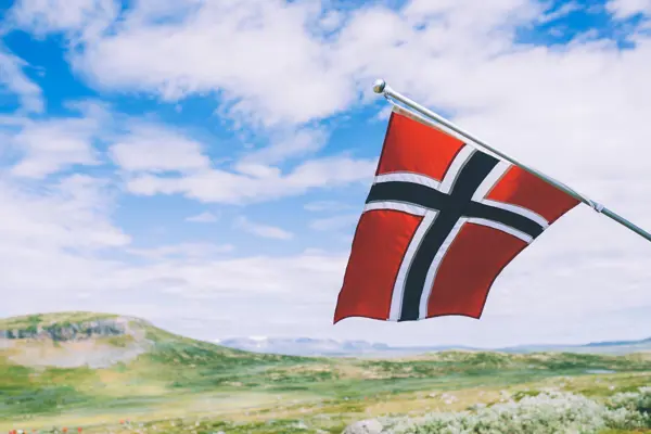 Flagg på Hardangervidda