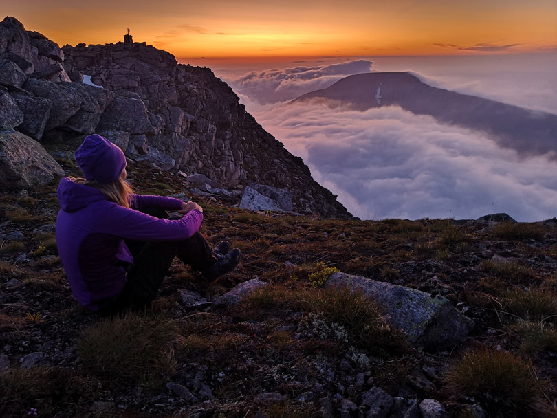 Solnedgang fra Viromkjerringa i Trollheimen