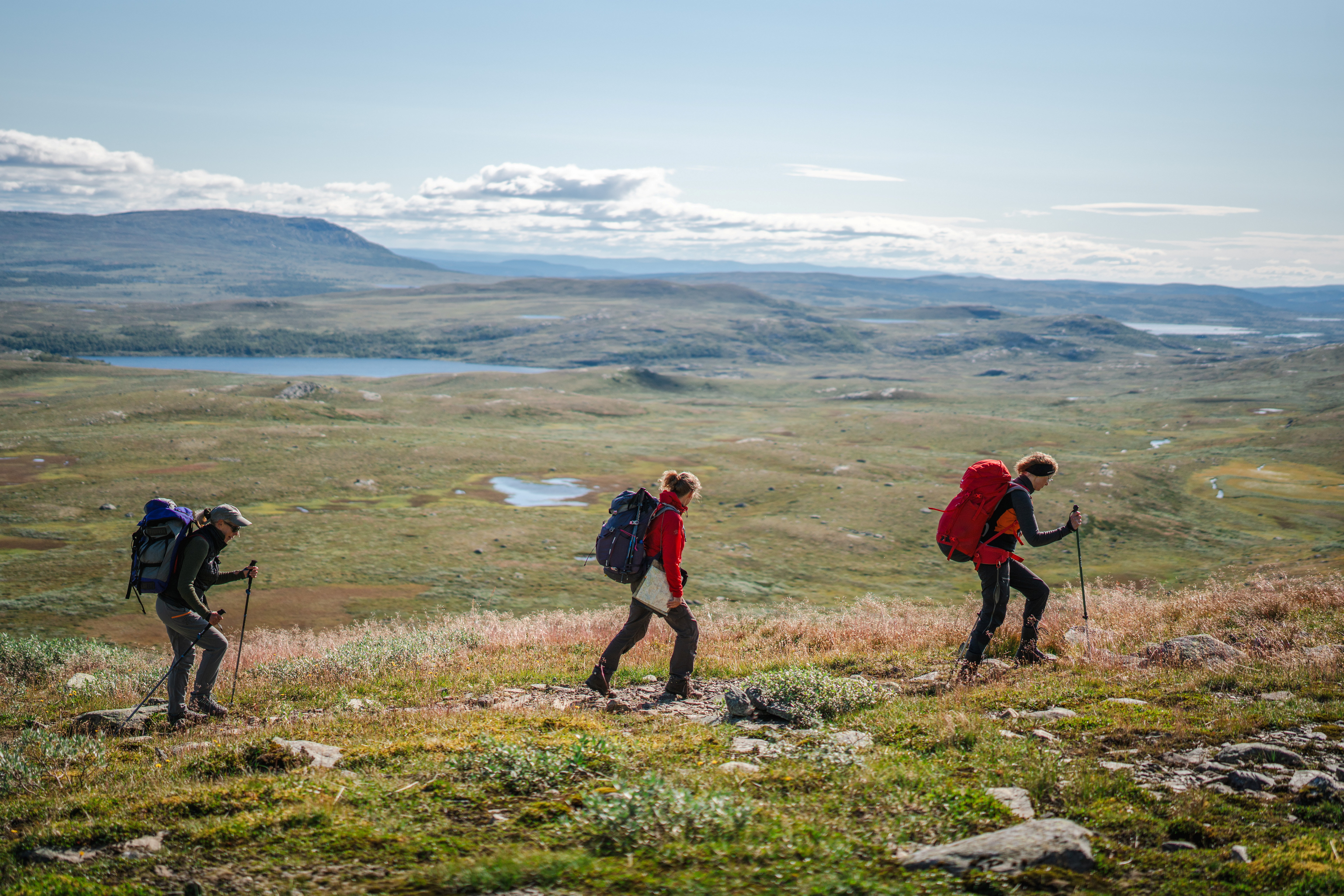 personer p&aring; fjelltur