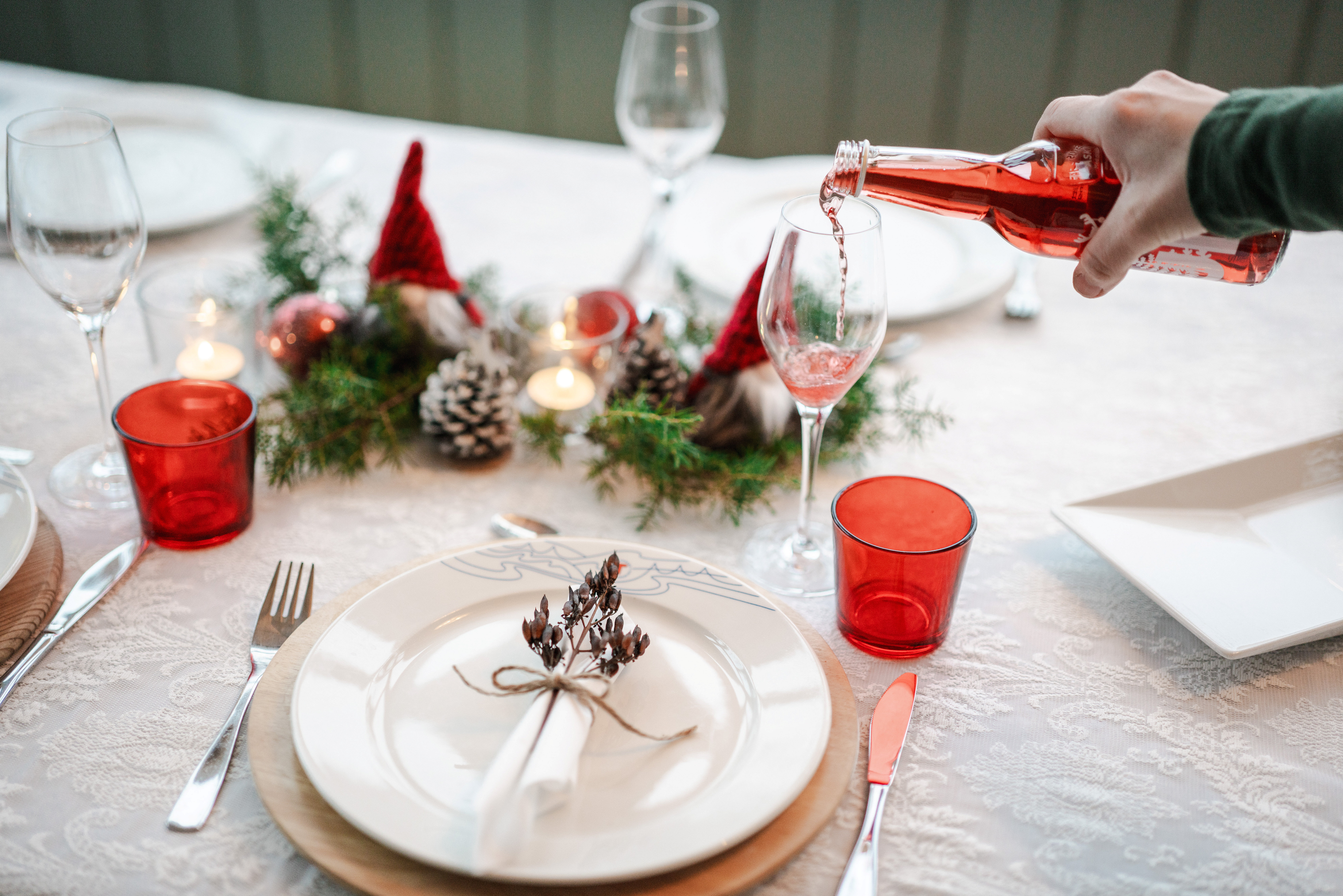 et bord dekket til jul