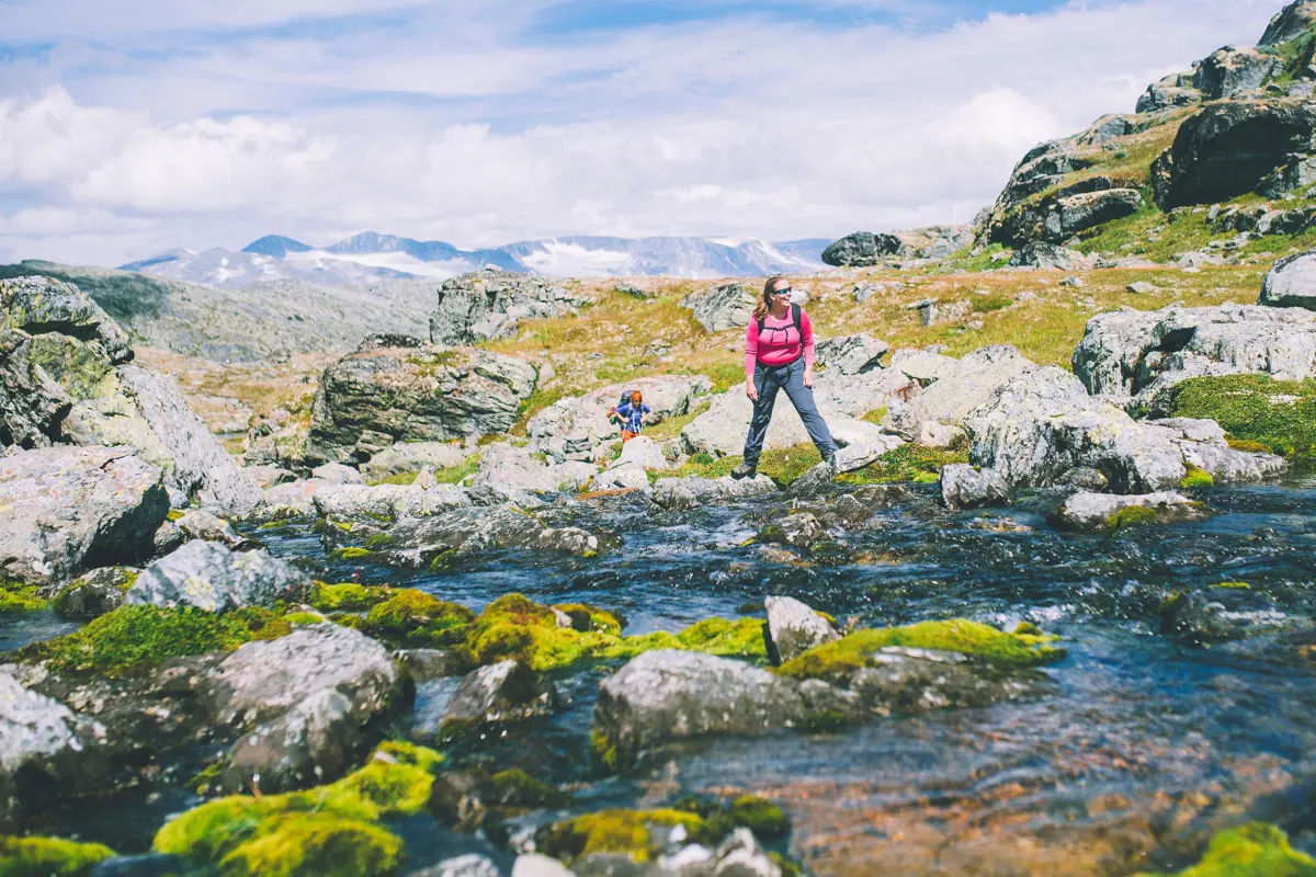 Andre uken av minutt for minutt gikk fem dager gjennom Jotunheimen. Bildet er fra første etappe fra Bøvertun til Sognefjellshytta.
