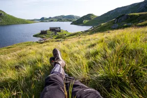 Øyuvsbu turisthytte i Setesdal Vesthei.
