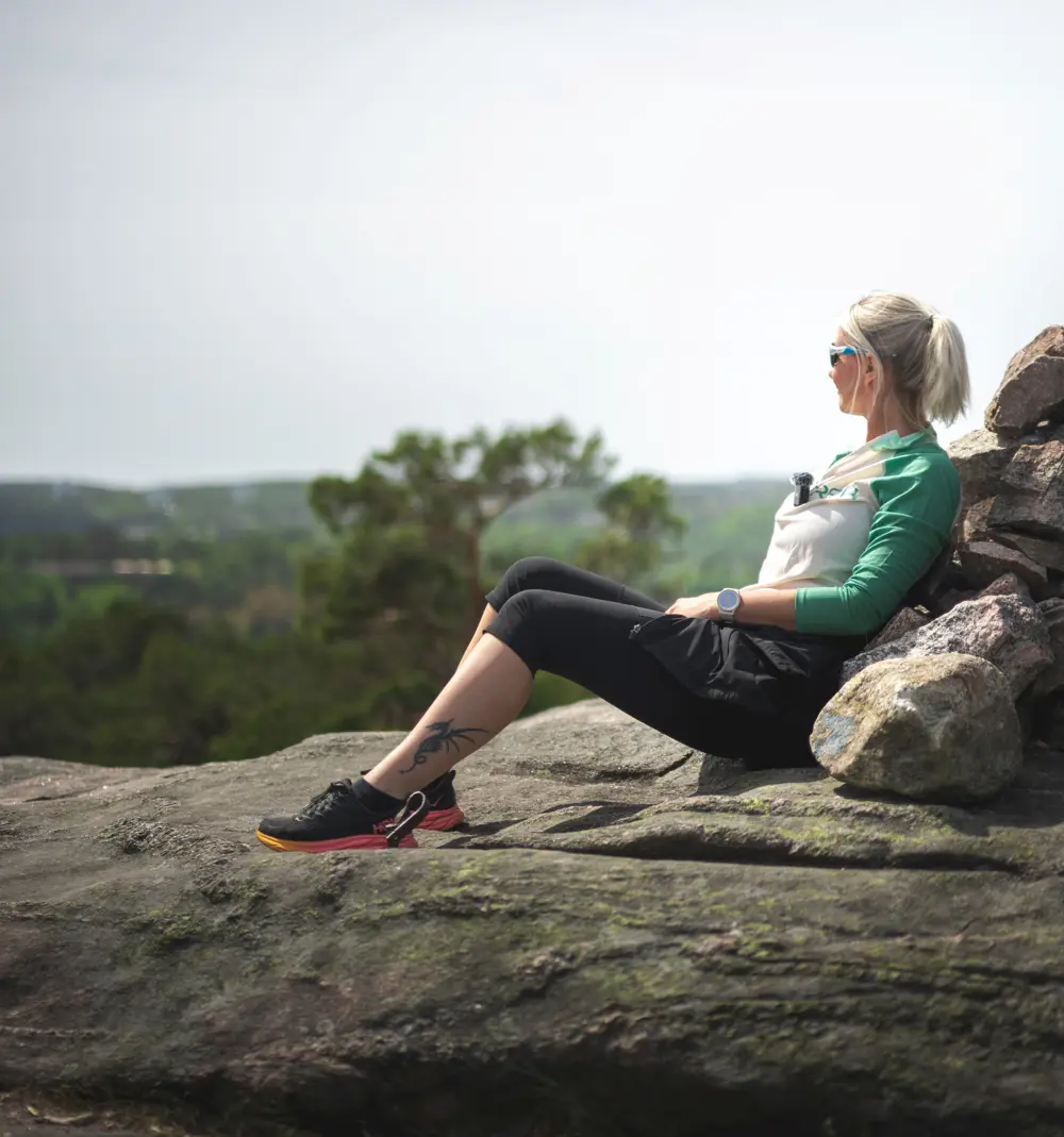 Frivillig fotograf Kristina Sjøberg på topptur i Ravnedalen